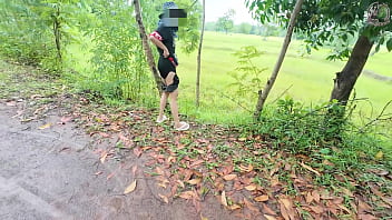 A Thai Girl Strolls And Displays Her Pussy By The Roadside With Clear Thai Audio.