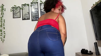 Curvy Goddess In Tight Blue Jeans Unleashing Her Forbidden Gas
