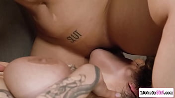 Luscious Lesbian Queen Dominates A Busty Arab Delivery Crew With Her Commanding Thighs