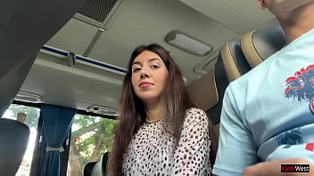 Exposed And Brazen: A Risky Public Bus Handjob That Ends In A Messy Climax