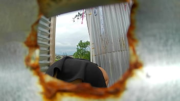 Outdoor Booth Recording Of A Woman With A Huge Ass