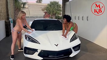 Three Horny Sluts Kora Bell, Angel Minx, And Duchess Coco Take Turns Deepthroating And Getting Railed By Jasper Woodcock At A Public Carwash